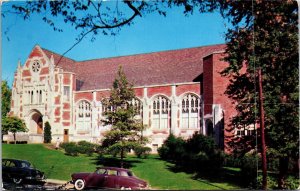 VINTAGE POSTCARD AGNES SCOTT COLLEGE LOCATED AT DECATUR GEORGIA c. 1950s CARS