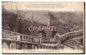 Old Postcard The Faouet Chapelle Saint Barbe The Stairs