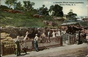 Rocky Point RI Clambake c1910 Postcard