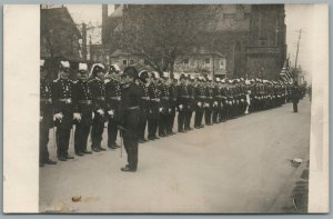 US MILITARY PARADE CLEVELAND WWI ANTIQUE REAL PHOTO POSTCARD RPPC