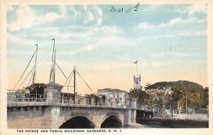 The Bridge and Public Buildings Barbados West Indies Unused writing on front