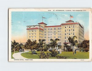 Postcard Soreno Hotel, From Park, St. Petersburg, Florida