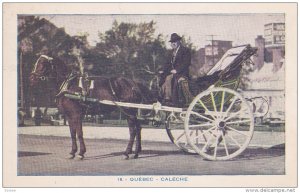 Quebec-Caleche, Horse and Carriage, Quebec, Canada, PU-1950