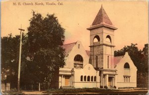 Hand Colored Postcard M.E. Church North in Visalia, California~139750