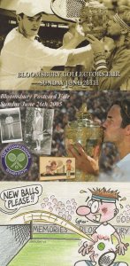 Tennis Ball Lands In Private Parts 3x Comic Advertising Postcard s