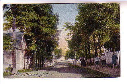 Locust Ave Mahone Bay Nova Scotia, Used 1908 Canada 1898 Christmas Map Stamp,