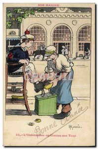 Postcard Old Gervese Illustrator Our Sailors L & # 39ordonnance each his or S...