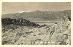 Death Valley And Telescopic Peak from Zabriskie Point California RPPC Postcard