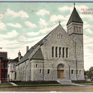 1907 Cedar Rapids, Iowa St. Patricks Church William Baylis Litho Photo Card A204