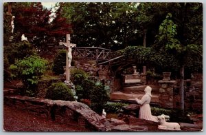 Vtg Bridgeport Connecticut CT St Margarets Shrine Roman Catholic Statue Postcard