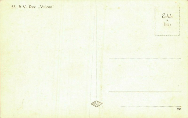 A.V Roe Vulcan Plane RPPC 05.53