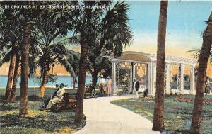 A51/ Sarasota Florida Fl Postcard c1915 In Grounds at Bay Island Hotel