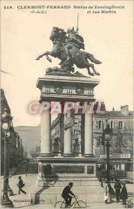 Old Postcard Clermont Ferrand Statue Vercigetorix and Blattin street