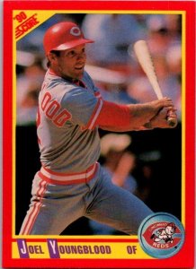 1990 Score Baseball Card Joel Youngblood Cincinnati Reds sk2734