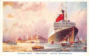 R.M.S. Aquitania Ocean Liner Ship Cunard Line Ship Steamer Unused 