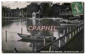 Old Postcard Enghien les Bains flag