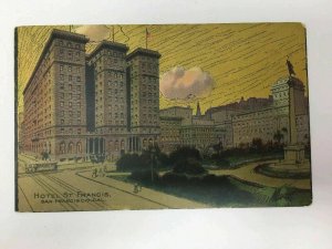 c. 1909 St Francis Hotel San Francisco Postcard Drawing California CA