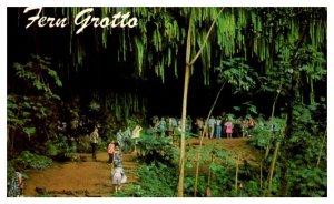 Fern Grotto seen on boat trip up Wailua River Kauai Hawaii Postcard