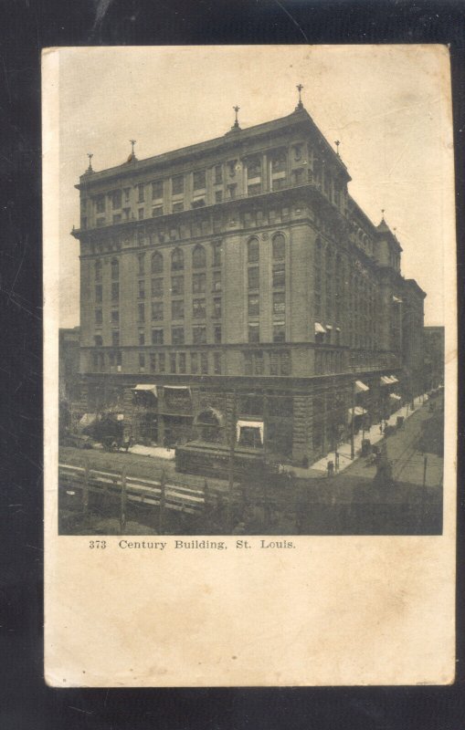 ST. LOUIS MISSOURI THE CENTURY BUILDING DOWNTOWN 1905 VINTAGE POSTCARD MO.