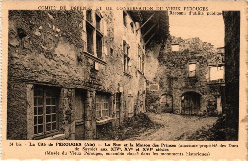 CPA PÉROUGES La Rue et la Maison des Princes (684138)