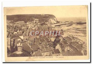 St Valery en Caux Old Postcard General view