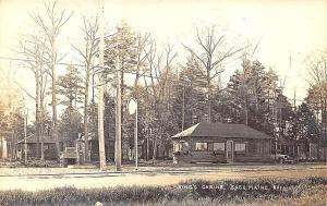 Saco ME King's Cabins Gas Station Pump Old Car RPPC Postcard