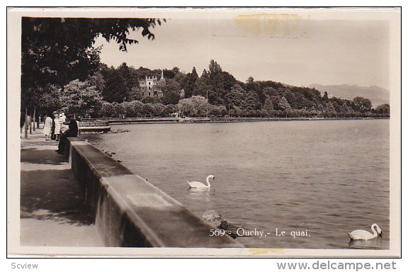 RP, Swans, Le Quai, OUCHY (Lausanne), Switzerland, 1920-1940s