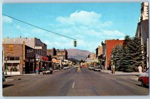 Anaconda Montana MT Postcard Main Street Largest Smoke Stack Road c1960 Vintage