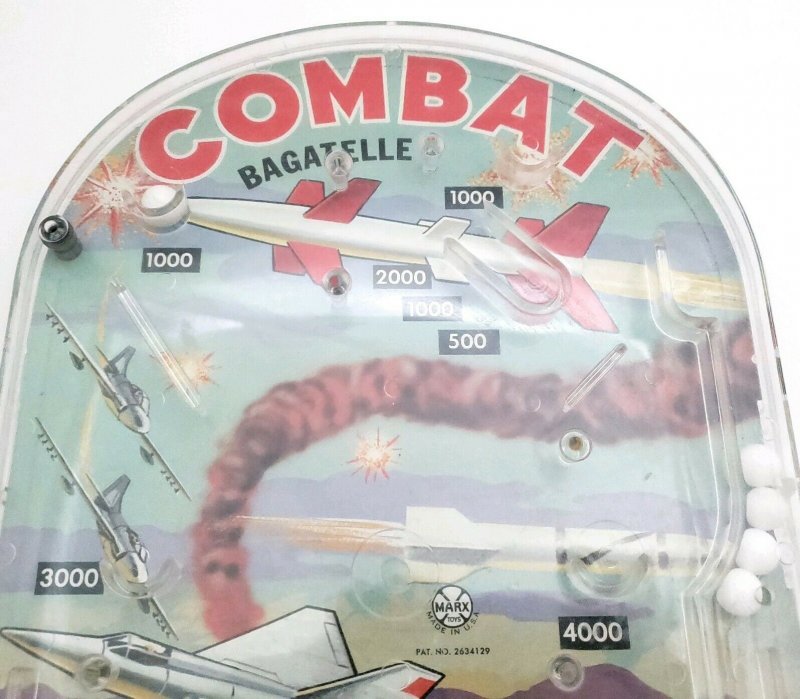 Marx Handheld Combat Pinball by Bagatelle Games with Box Works