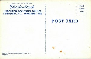 Shadowbrook Shrewsbury NJ New Jersey Dinning Room VTG Postcard UNP Unused 