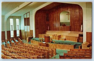 Cedar Falls Iowa Postcard First Baptist Church Washington Interior Building 1960