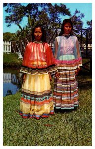 Postcard NATIVE INDIAN SCENE Fort Lauderdale Florida FL AQ9853