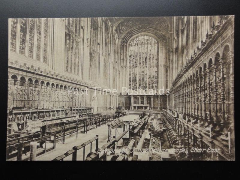Cambridge: King's College Chapel, Choir East c1917 by F.Frith & Co. No.26509a