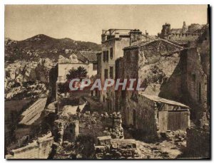 Old Postcard The Valley of the fountain has left the Roman road Les Baux