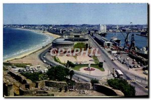 Modern Postcard Saint Malo Vue Generale on the Beach The groove and the comme...