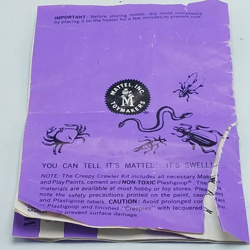 Vintage Creepy Crawlers Thingmaker Maker-Pak #1 Manual