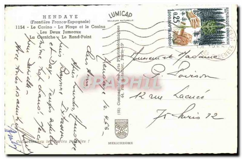 Modern Postcard Souvenir D & # 39Hendaye