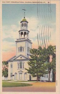 Vermont Bennington Old First Congregational Church 1955
