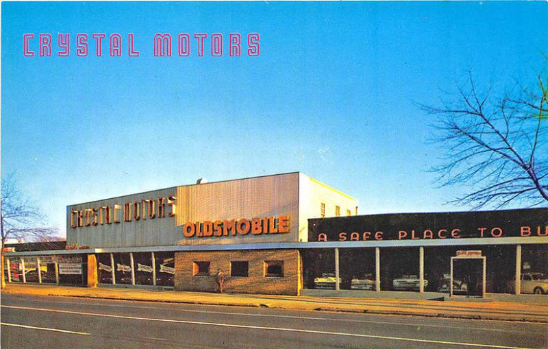 Brooklyn NY Chrystal Motors Oldsmobile Cars Dealership Postcard