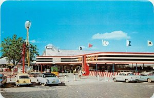Postcard 1950s Michigan St. Joseph Silver Beach Amusement Park autos MI24-1358