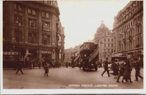 England Oxford Circus Looking South Vintage RPPC C203