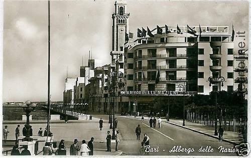 02662 CARTOLINA d'Epoca:  BARI Citta' : ALBERGO DELLE NAZIONI