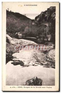 Old Postcard Auvergne Gorges Sioul the Fades