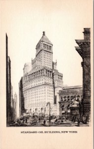 VINTAGE POSTCARD STANDARD OIL BUILDING AT NEW YORK CITY c. 1910 FROM ENGRAVING