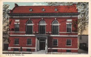 Peoria Illinois~YWCA~Young Women's Christian Association~Man on Sidewalk~c1910