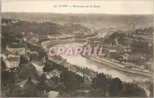 Old Postcard Lyon Panorama on the Saone