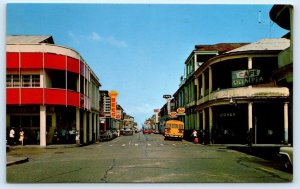COLON, PANAMA ~ Street Scene AVENIDA BOLIVAR Cafe Olimpia c1960s-70s Postcard