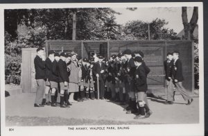 London Postcard - Birds -Schoolboys at The Aviary, Walpole Park, Ealing   RT2463