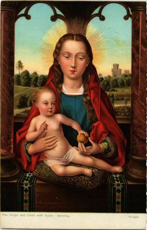 CPA STENGEL 29154 The Virgin and Child with Apple-Memling (744539)