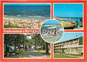 Postcard Modern Pozdrowienia Mrzezyno Poland